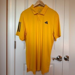 Adidas Golden Yellow Tennis Polo, Men’s size L.